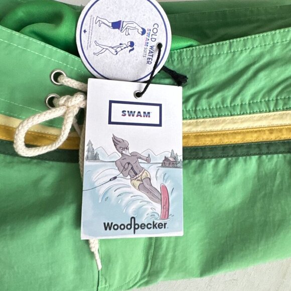 Woodpecker Green Swim Shorts M - Picture 6 of 6